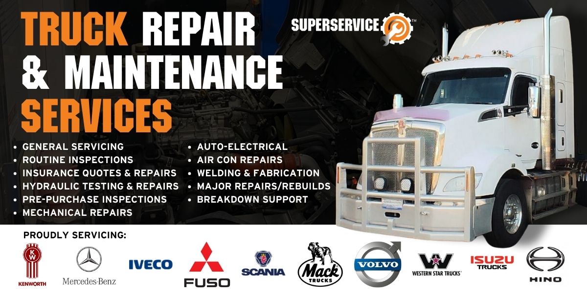 Truck Repairs & Maintenance in Brisbane proudly servicing Isuzu Trucks, Mercedes Benz Trucks, Kenworth Trucks, Iveco Trucks, Scania Trucks, Mitsubishi Fuso Trucks, Mack Trucks, Volvo Trucks, Western Star Trucks, Isuzu Trucks, Hino Trucks